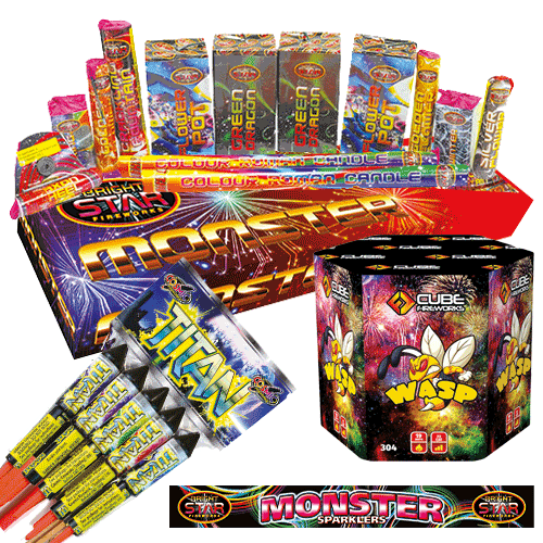 Monster Firework Bundle - Low Noise - 23pce | The Original